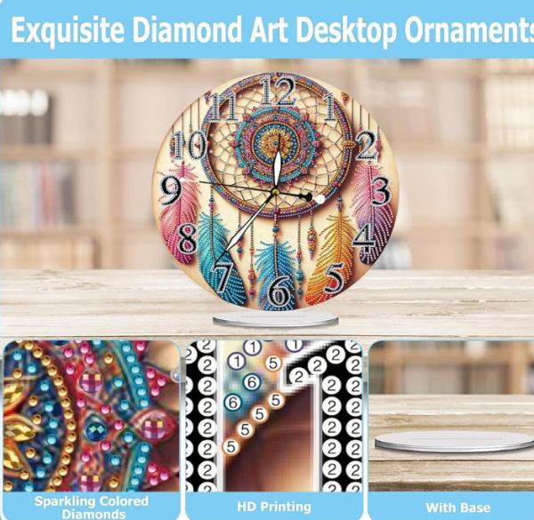 Diamond Painting Leuchtende Uhr Traumfänger